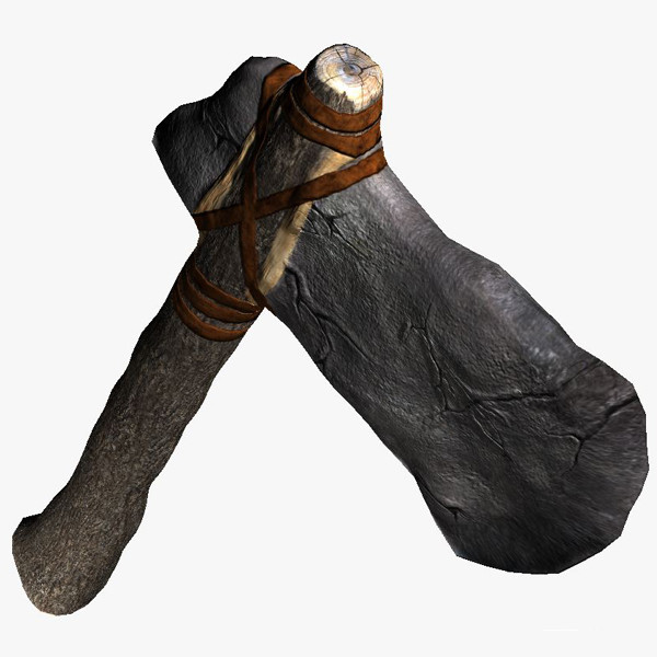 prehistoric stone axe weapon 3d model - Prehistoric Stone Axe by The Freak Factory